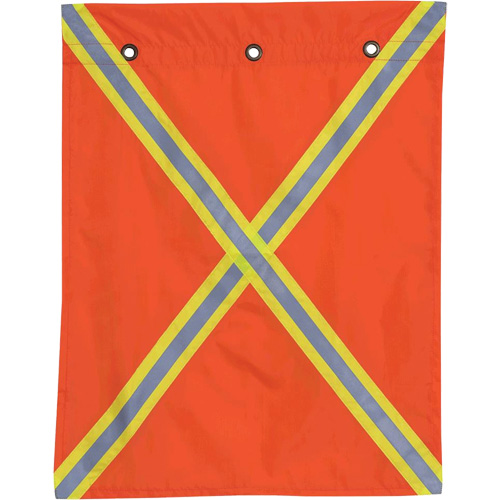353 Flag with Reflective Tape, Polyester O-Max