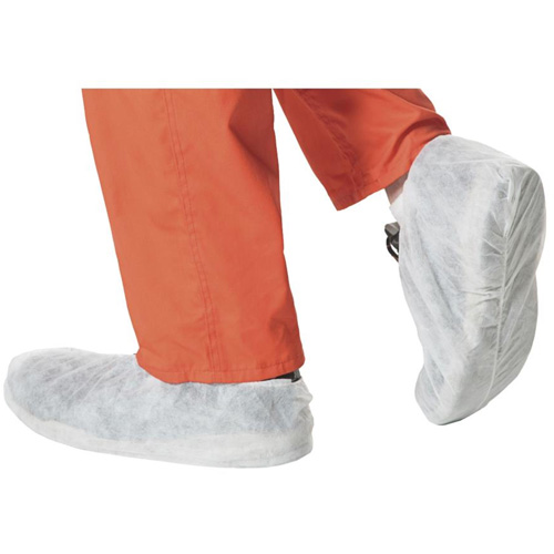2022 Couvre-chaussures jetables, Taille unique, Polypropyl&egrave;ne, Blanc O-Max
