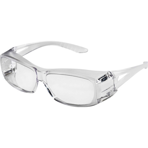 X350 Lunettes de s&eacute;curit&eacute; OTG, Lentille Transparent, Anti-&eacute;gratignures, ANSI Z87+/R&eacute;pond ou surpasse la norme CSA Z94.3 O-Max