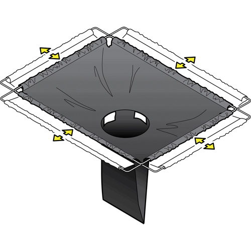 Bac de r&eacute;tention carr&eacute; Ultra-Drain Guard avec orifice de trop-plein, Huile & s&eacute;diments, 16" - 28" lo x 20" - 36" la O-Max