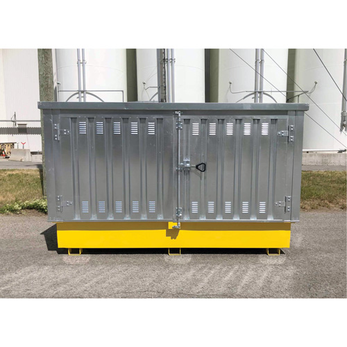 Ultra-Twin IBC en acier avec couvercle rigide, 123,4" lo x 73,4" la x 66,4" h, Capacit&eacute; de charge 12250 lb O-Max