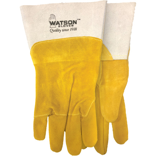 Gants de soudure robustes, Cuir fleur de ch&egrave;vre/Cuir de vache refendu, Taille Moyen O-Max