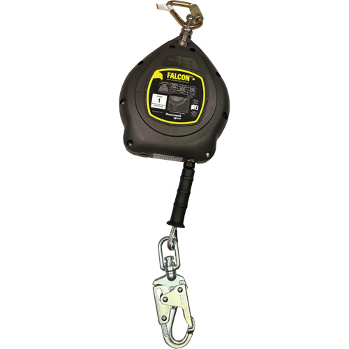 Cordage de s&eacute;curit&eacute; autor&eacute;tractable Falcon +, 20', Acier galvanis&eacute;, Pivotant O-Max