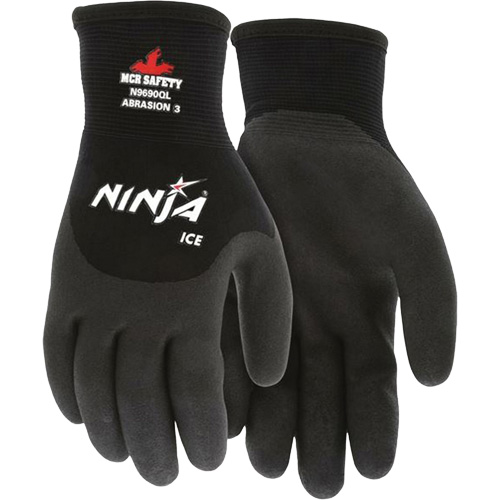 Ninja&reg; Ice Insulated Winter Gloves, Medium, HPT Coating, 15 Gauge, Nylon Shell O-Max