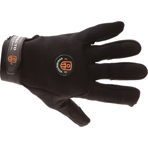 Gants de m&eacute;canicien anti-chocs, 7/Petit, Paume en Synth&eacute;tique/Su&egrave;de, Poignet &eacute;lastique/Boucle et crochet O-Max