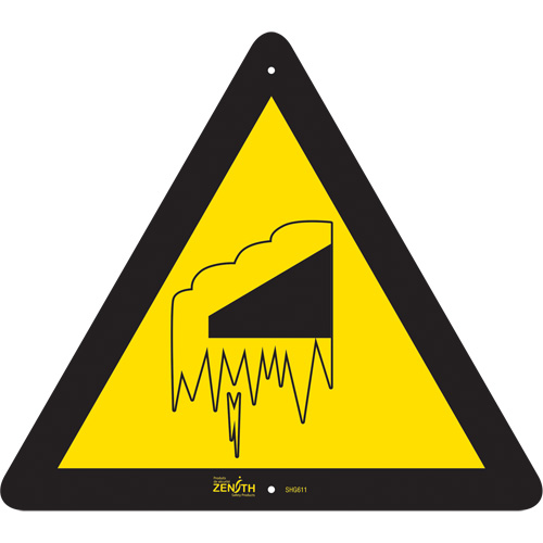 Falling Snow/Ice CSA Standard Safety Sign, 12" x 12", Aluminum, Pictogram O-Max
