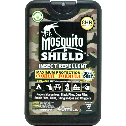 Pocket-Sized Mosquito Shield Insect Repellent, 30% DEET, Spray, 40 ml O-Max