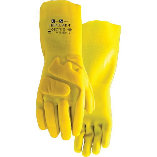 Gants r&eacute;sistant &agrave; la coupe 455 Triple Shot, Taille Grand, PVC, Doublure en Nylon O-Max