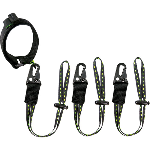 GearLink Wrist Lanyard with Interchangeable Ends, Fixed Length, Hook & Loop/Loop O-Max