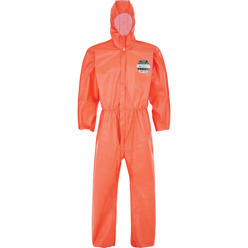 MicroMax&reg; NS Coverall with Elastic Hood, Cuffs, Waist & Ankles, Small, Orange, Microporous O-Max