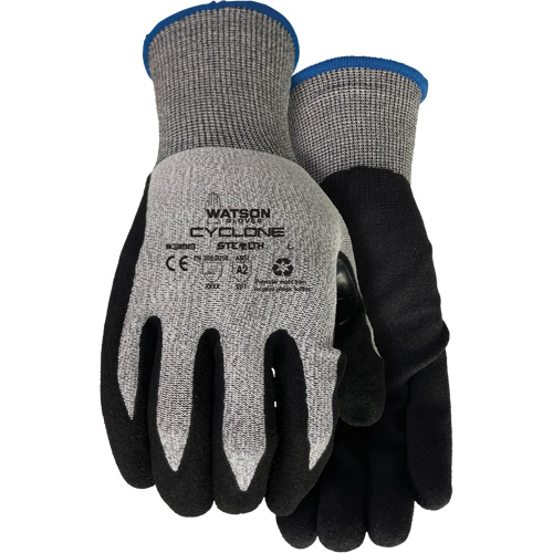 388 Stealth Cyclone Cut Resistant Gloves, Size X-Small, 18 Gauge, Nitrile Coated, HPPE/Polyester Shell, ASTM ANSI Level A2/EN 388 Level 3 O-Max