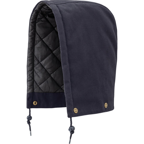 538 Capuchon pour parka, blouson aviateur ou combinaison de s&eacute;curit&eacute; matelass&eacute;e, Bleu marin, Coton O-Max