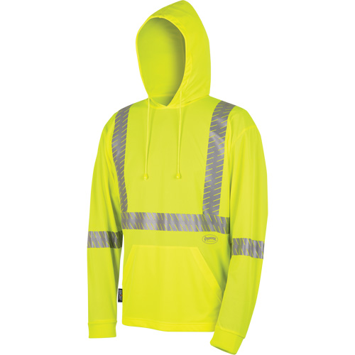6965 Chandail &agrave; capuchon de s&eacute;curit&eacute; en il-de-perdrix, Petit, Jaune lime haute visibilit&eacute; O-Max