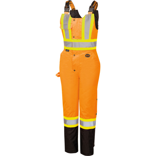 5040BBW Combinaison de s&eacute;curit&eacute; imperm&eacute;able haute visibilit&eacute; pour femmes, Polyester, T-petit, Noir/Orange haute visibilit&eacute; O-Max