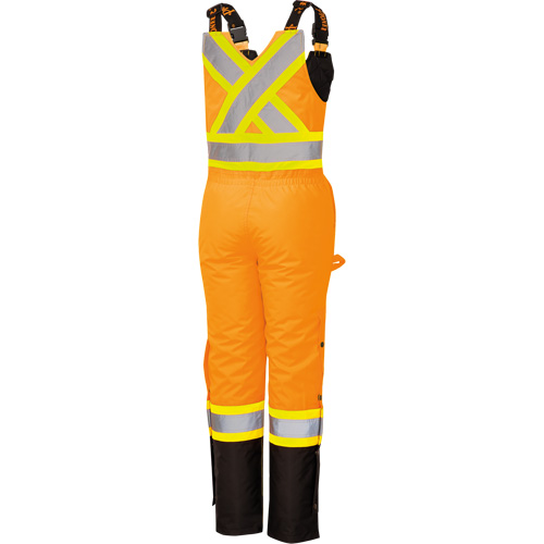 5040BBW Combinaison de s&eacute;curit&eacute; imperm&eacute;able haute visibilit&eacute; pour femmes, Polyester, T-petit, Noir/Orange haute visibilit&eacute; O-Max