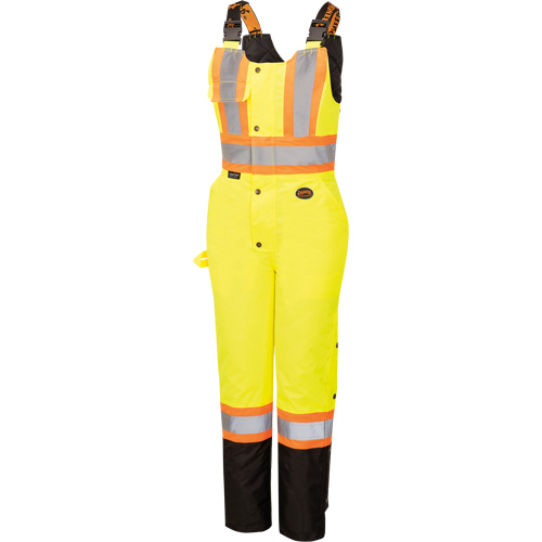 5041BBW Combinaison de s&eacute;curit&eacute; imperm&eacute;able haute visibilit&eacute; pour femmes, Polyester, T-petit, Noir/Jaune lime haute visibilit&eacute; O-Max