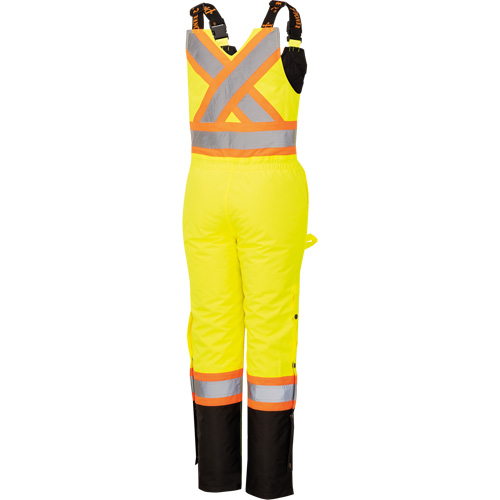 5041BBW Combinaison de s&eacute;curit&eacute; imperm&eacute;able haute visibilit&eacute; pour femmes, Polyester, T-petit, Noir/Jaune lime haute visibilit&eacute; O-Max
