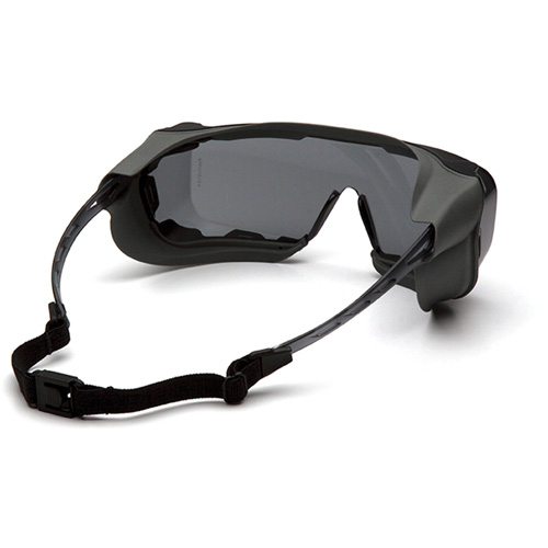 Cappture Plus Safety Goggles, Grey Lens, Anti-Fog, Closed Vent O-Max