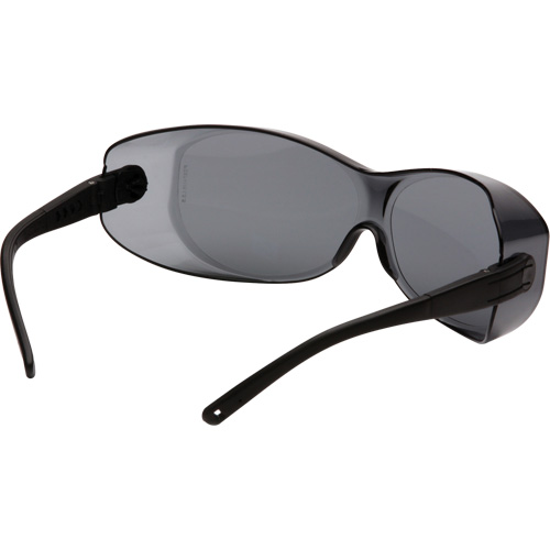 OTS&reg; XL Safety Glasses, Grey Lens, Anti-Scratch, ANSI Z87+/Meets/Exceeds CSA Z94.3 O-Max