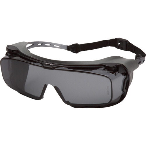 Cappture Safety Glasses, Grey Lens, Anti-Fog, ANSI Z87+/Meets/Exceeds CSA Z94.3 O-Max
