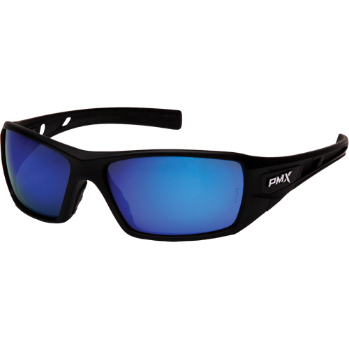 Velar Safety Glasses, Blue Mirror Lens, ANSI Z87+/Meets/Exceeds CSA Z94.3 O-Max