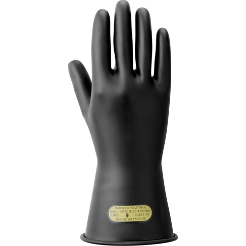 Gants isolants pour travaux &eacute;lectriques, ASTM classe 00, Taille 8,5, 11" lo O-Max