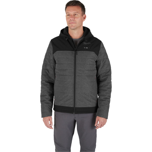 Veste chauffante M12 QuietShell avec pile, Hommes, Petit, Gris O-Max