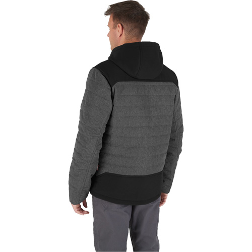 Veste chauffante M12 QuietShell avec pile, Hommes, Petit, Gris O-Max