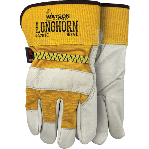 Gants Longhorn, Grand, Paume en Cuir fleur de vache O-Max