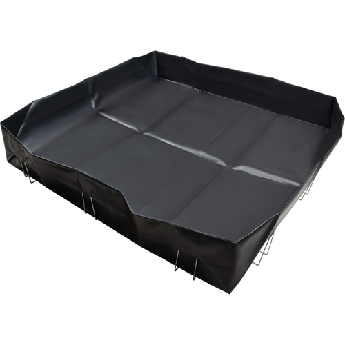 Berme &agrave; support en fil m&eacute;tallique, Capacit&eacute; 748 gal. US, 10' la x 10' lo x 12" h, Support en L O-Max