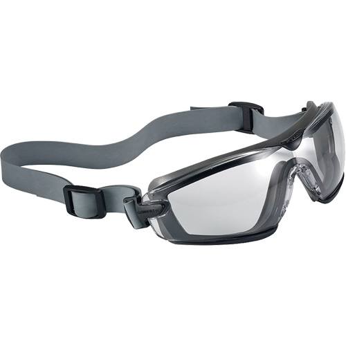 Cobra TPR Compact Safety Goggles, Clear Lens, Anti-Fog/Anti-Scratch, Closed Vent O-Max