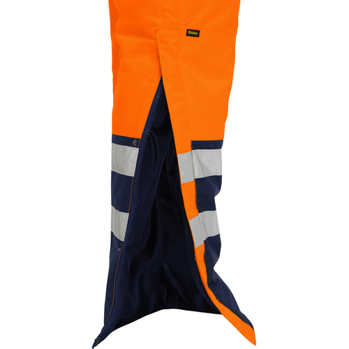 Bisley&reg; Extreme Cold Bib Overall, Polyester, Small, High Visibility Orange O-Max