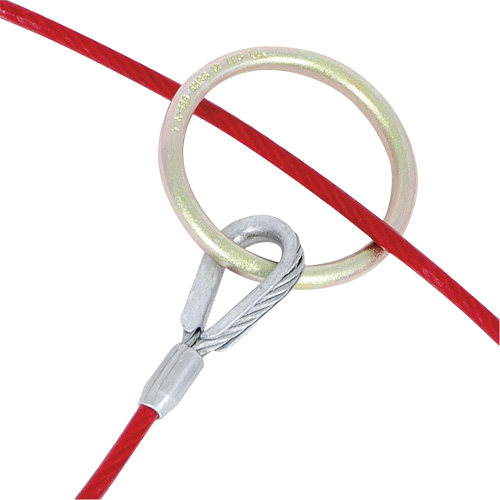 AS-21110-4 4' Cable Anchor with O-Ring Ends, Sling, Permanent Use O-Max