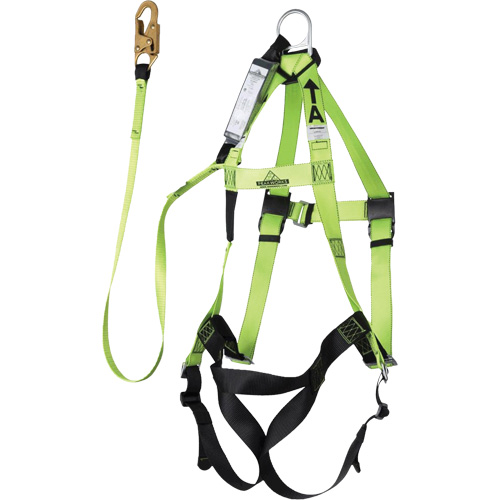 FBH-10000A6440-4 Harnais & longe classe A de 4' avec capacit&eacute; de 350 lb, Combinaison harnais/longe O-Max