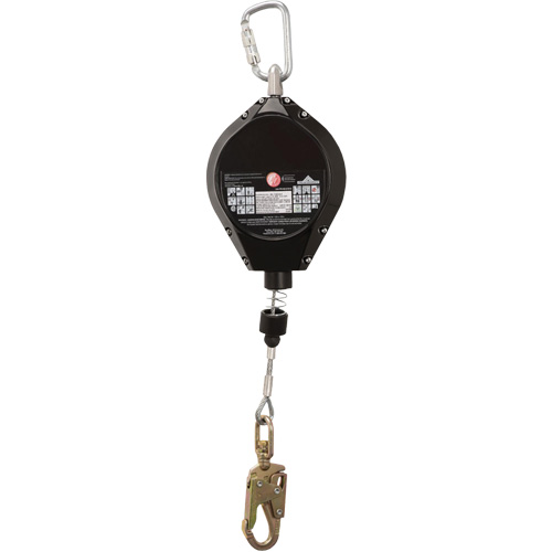 SRL-73302-40LE Cordage de s&eacute;curit&eacute; autor&eacute;tractable, 40', Acier galvanis&eacute;, Pivotant O-Max