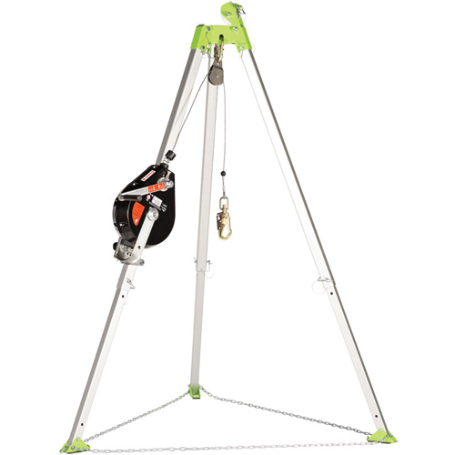 SRL-73303-96 Cable Self-Retracting Lifeline with Recovery, 96', Galvanized Steel, Swivel O-Max
