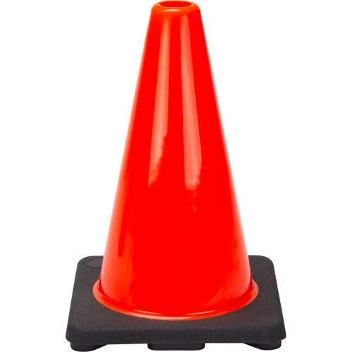 C&ocirc;ne de signalisation de premi&egrave;re qualit&eacute;, 12", Orange O-Max