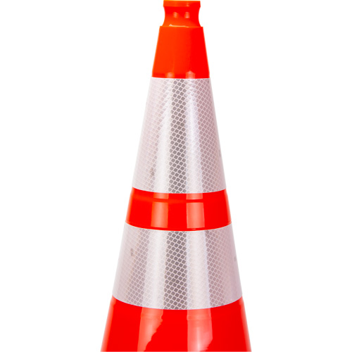 Premium Traffic Cone, 28", Orange, 4" & 6" Reflective Collar(s) O-Max