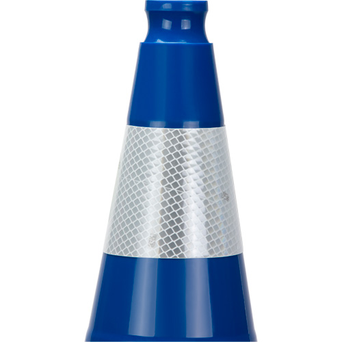 Premium Traffic Cone, 28", Blue, 4" Reflective Collar(s) O-Max