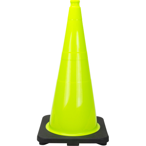 Premium Traffic Cone, 28", Lime Green O-Max