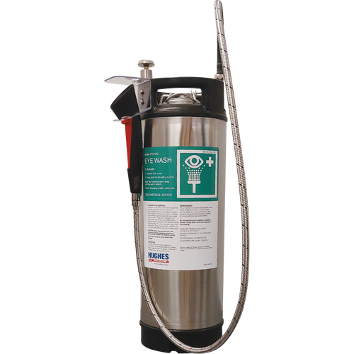 Douche d'urgence ind&eacute;pendante et portable, Pressuris&eacute;, Capacit&eacute; 4 gal., Conformit&eacute; Aucune O-Max