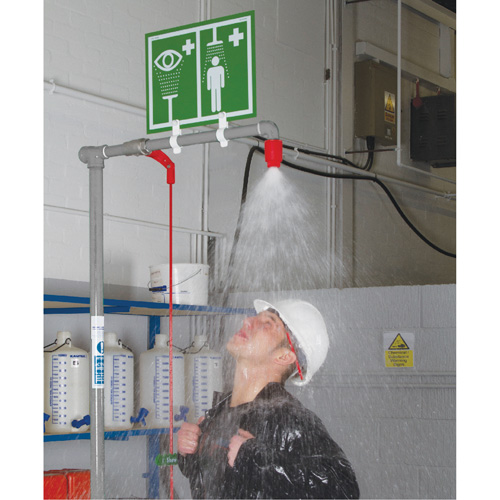 Combination Shower with Closed ABS Bowl & Top Inlet, Pedestal O-Max