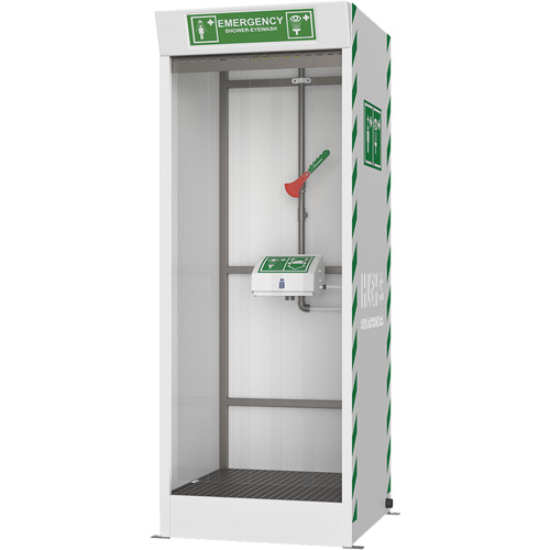 Cabine de douche d'urgence et douche oculaire/faciale couvert O-Max