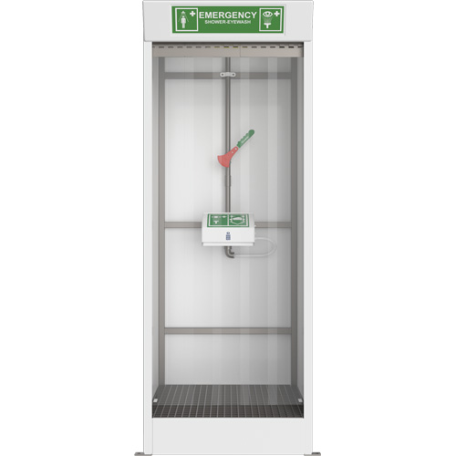 Cabine de douche d'urgence et douche oculaire/faciale couvert O-Max