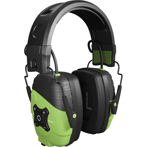 &eacute;couteurs Bluetooth Link Aware vert s&eacute;curit&eacute;, Style Bandeau, 25 dB O-Max