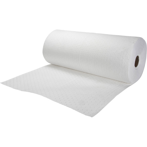Rouleaux absorbants li&eacute;es, Poids moyen, 150' lo x 30" la, Absorption 20 gal. O-Max
