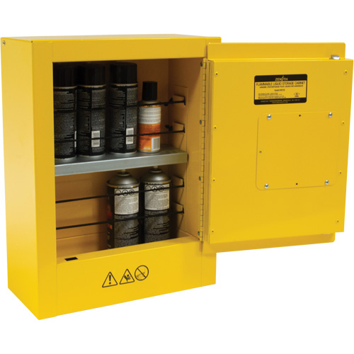 Armoire de s&eacute;curit&eacute; miniature pour produits inflammables, 2 gal., 1 Porte(s), 17" La x 22" h x 8" p O-Max