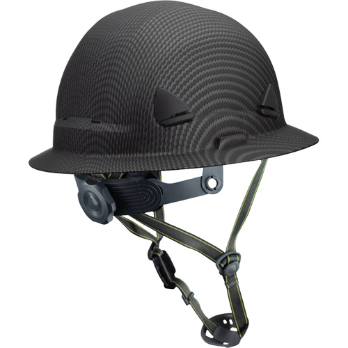 Casque Fibre Metal de style escalade avec bordure compl&egrave;te, R&eacute;pond aux normes CSA type 2, Suspension Rochet, Non ventil&eacute; O-Max