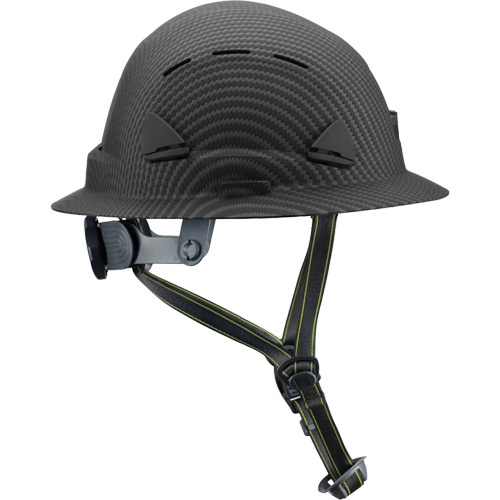 Casque Fibre Metal de style escalade avec bordure compl&egrave;te, R&eacute;pond aux normes CSA type 2, Suspension Rochet, Ventil&eacute; O-Max