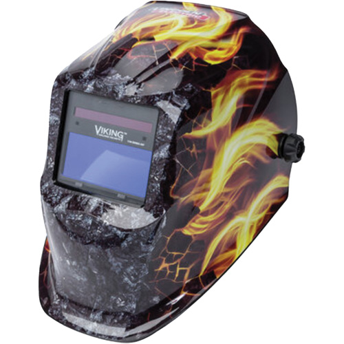 VIKING 1740 Ignition Auto-Darkening Welding Helmet, 3.78" L x 1.67" W View Area, 9 - 13 Shade Range O-Max